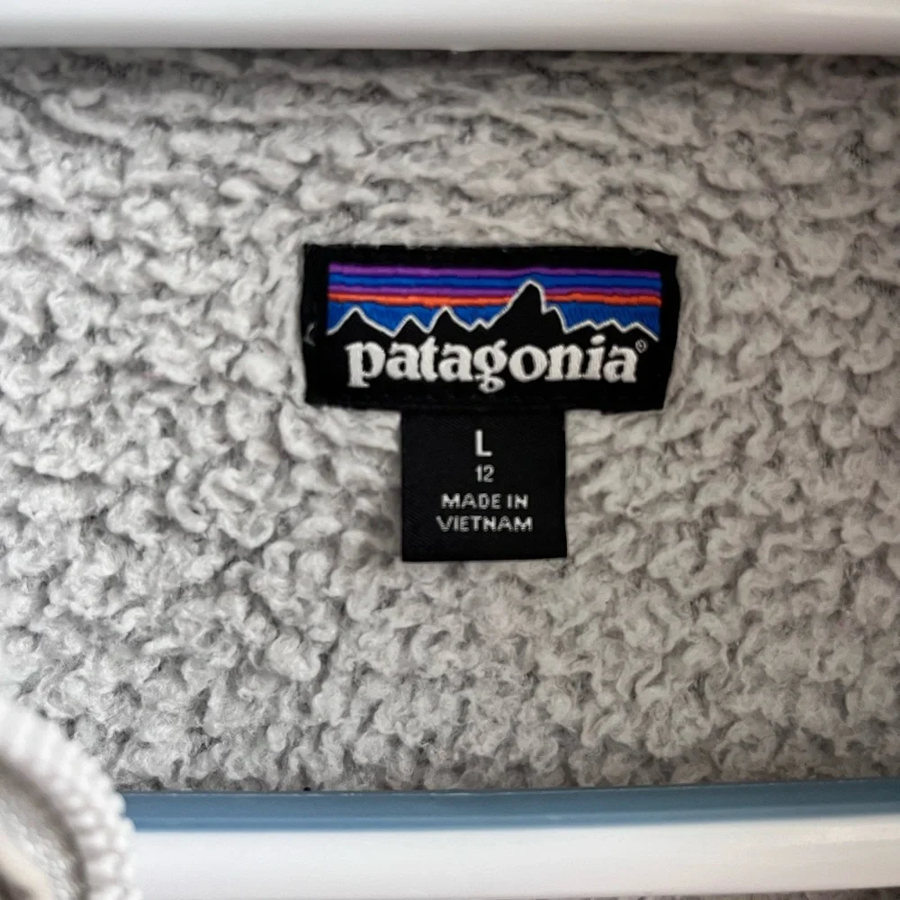 Girls Patagonia Los Gatos 1/4 zip fleece, gray, size L - Picture 5 of 5